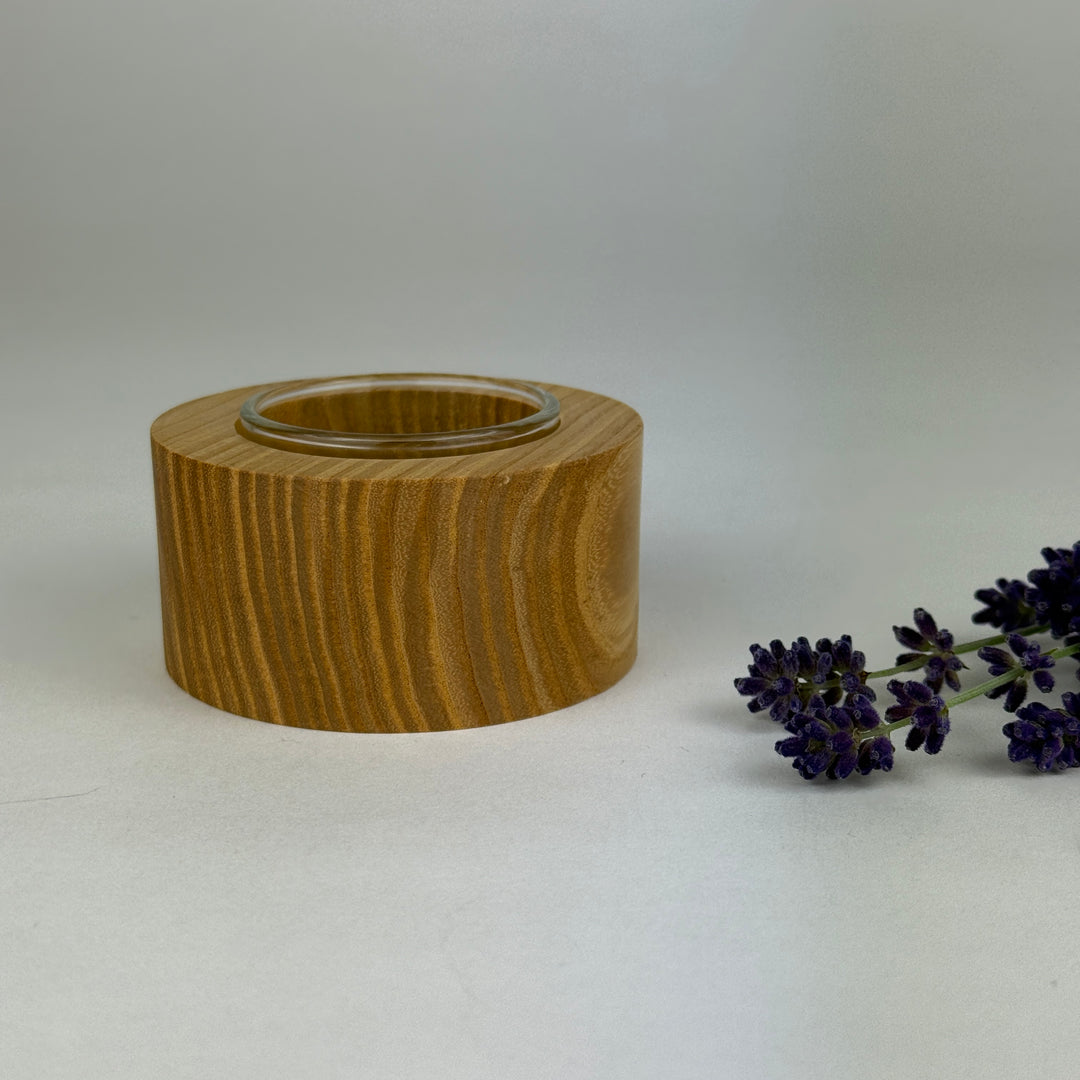 Turned tealight holder