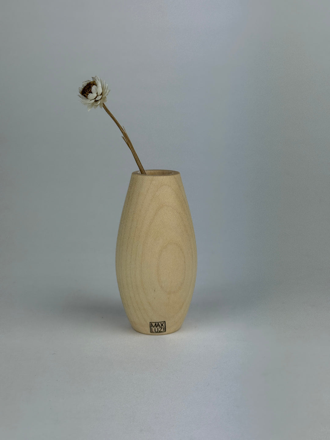 Halbrunde Mini Vase aus Erlenholz