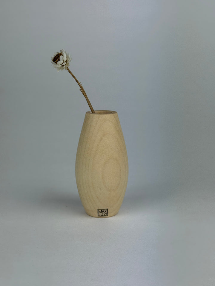 Halbrunde Mini Vase aus Erlenholz