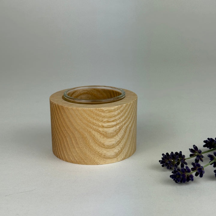 Turned tealight holder