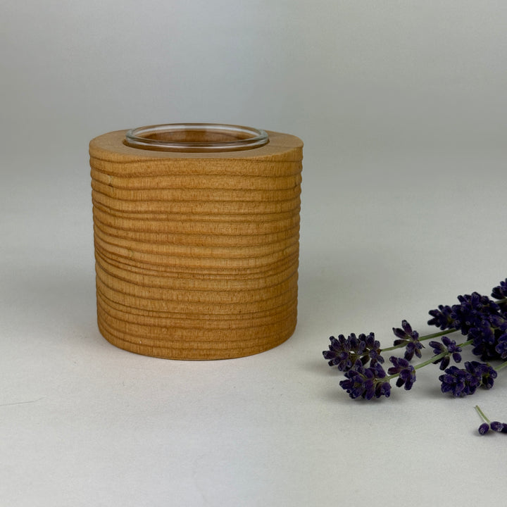 Turned tealight holder