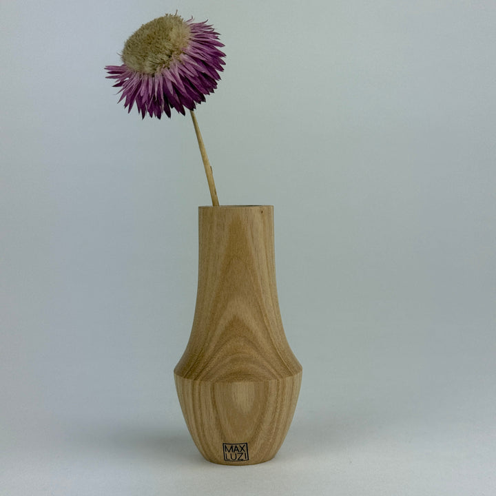 Halbrunde Mini Vase aus Eschenholz