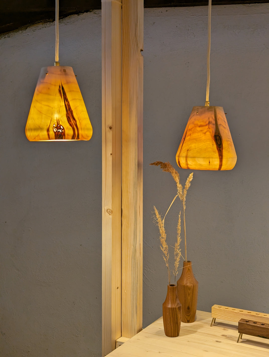 Hängelampe aus Holz RKP