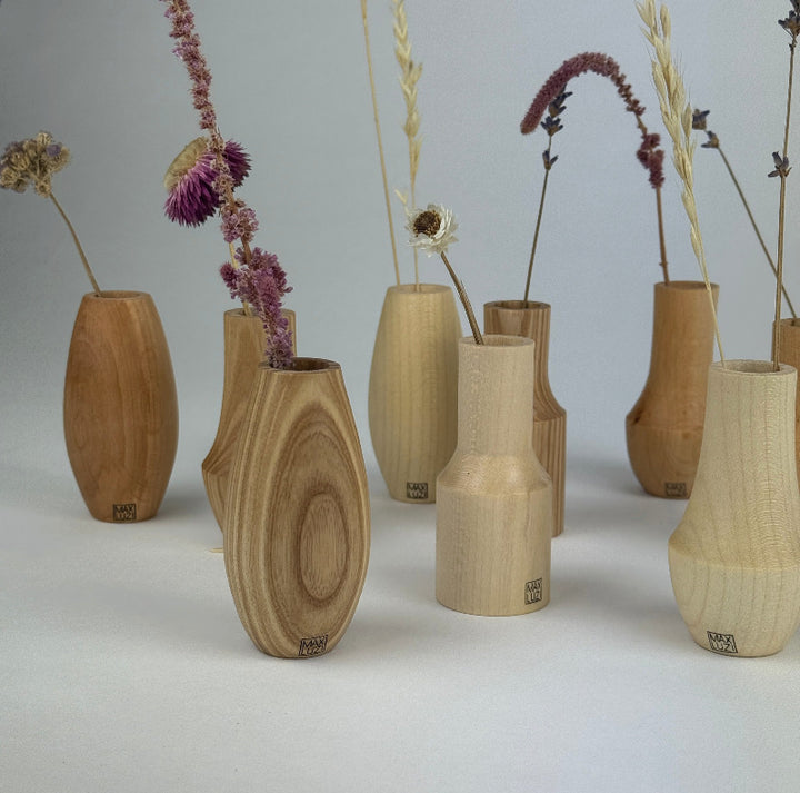 Mini Vasen aus Holz von MAXLUZI